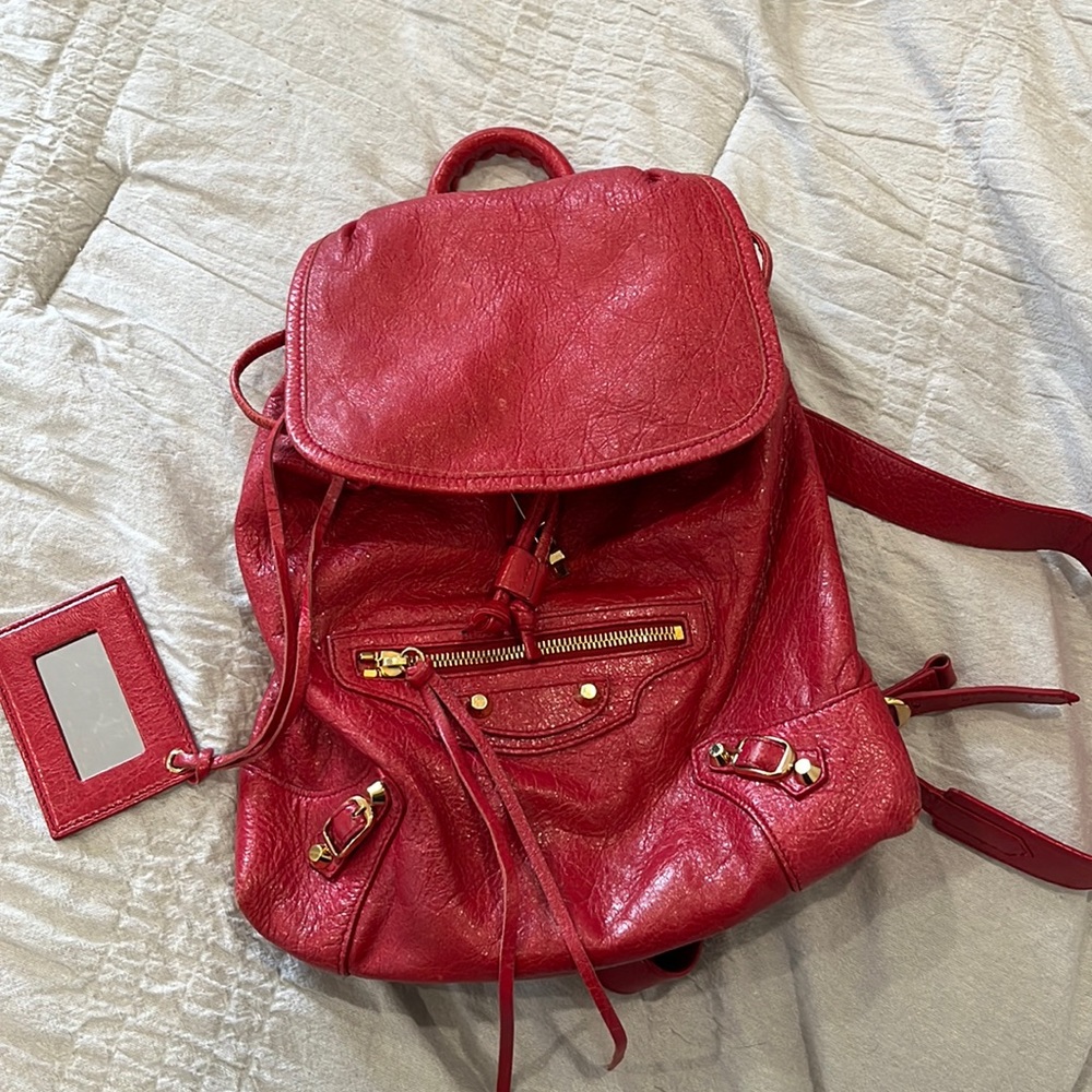 Balenciaga Red Small backpack.